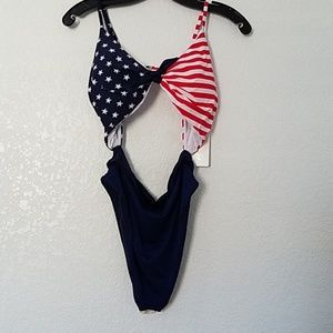 RED,WHITE, BLUE SWIMSUIT